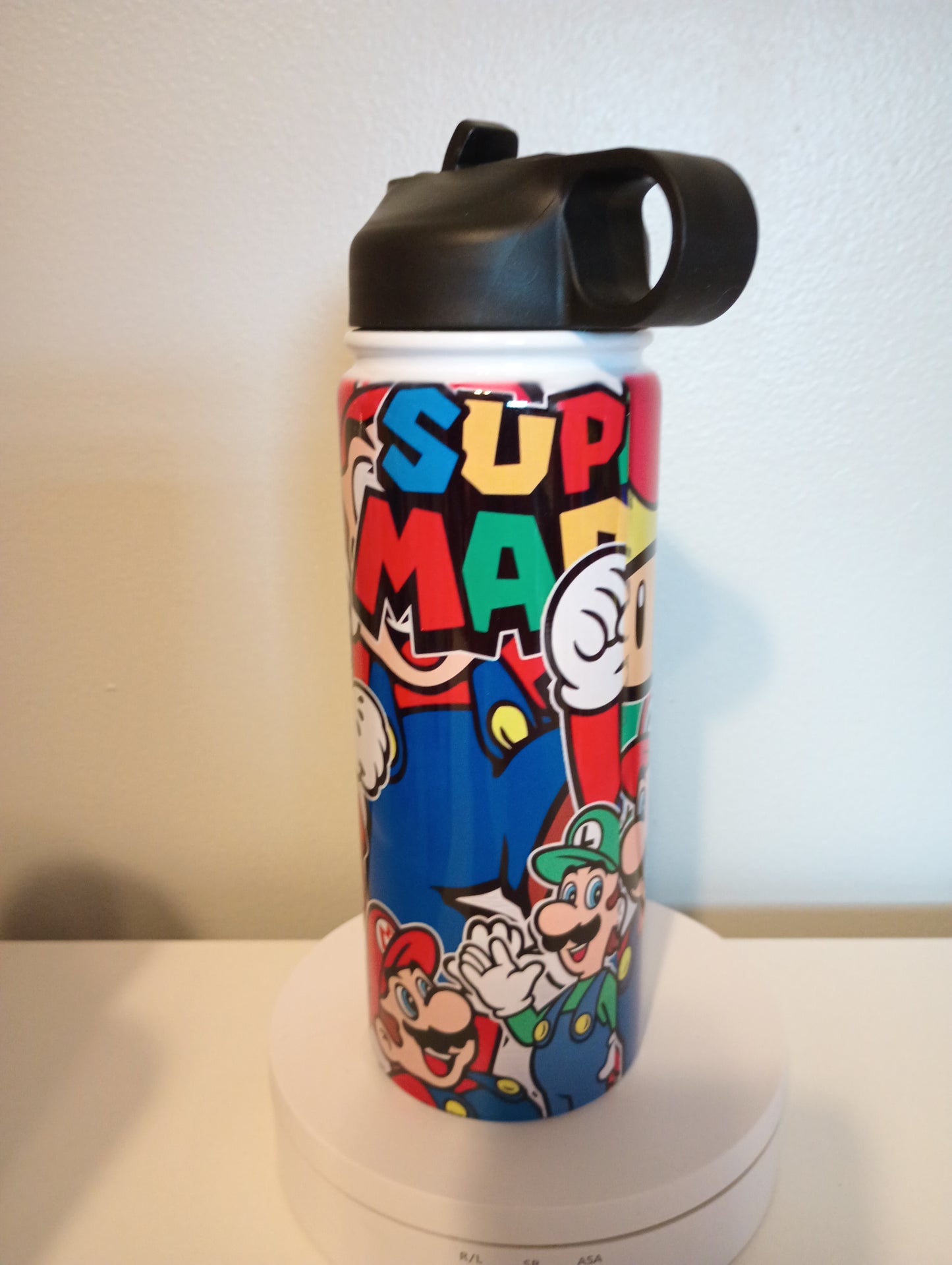 18oz Super Mario stainless steel water bottle