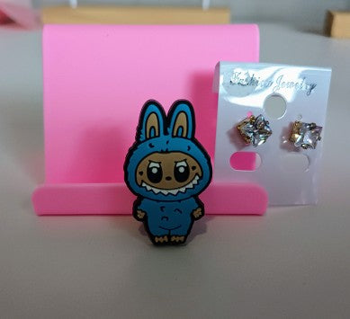 Labubu stand up croc charms