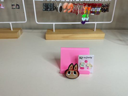 Labubu Croc Charm brown with red face