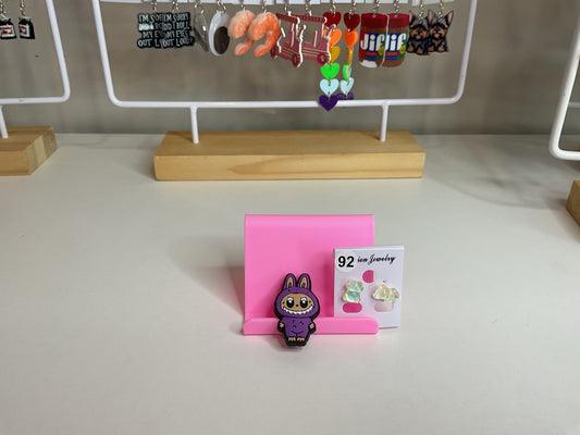 Labubu Croc Charm stand up purple