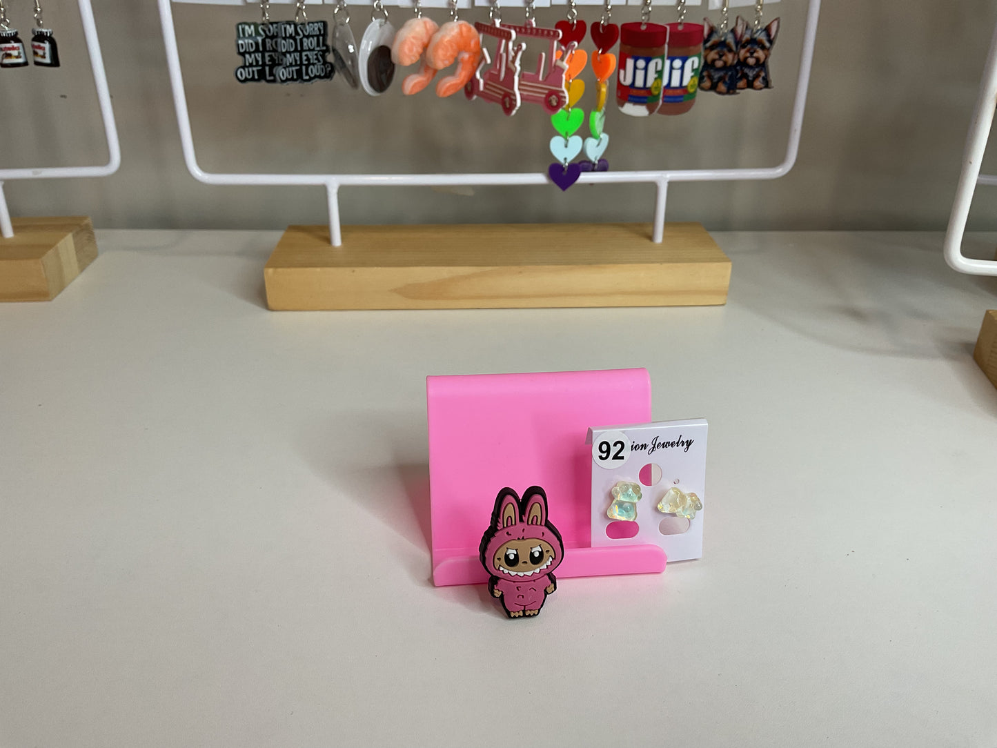 Labubu Croc Charm Stand Up Pink (Copy)