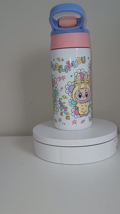 Labubu and friends 12 oz stainless steel water bottle