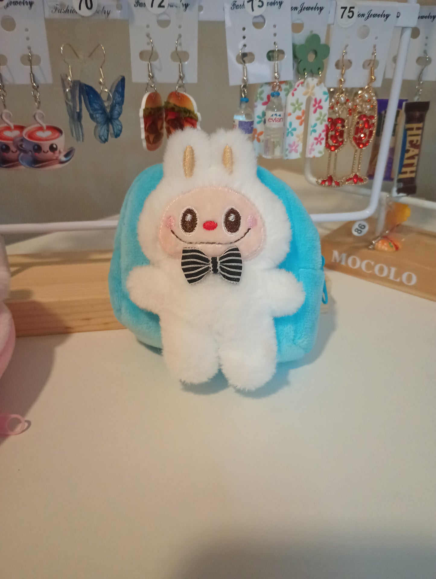 Labubu change purse blue