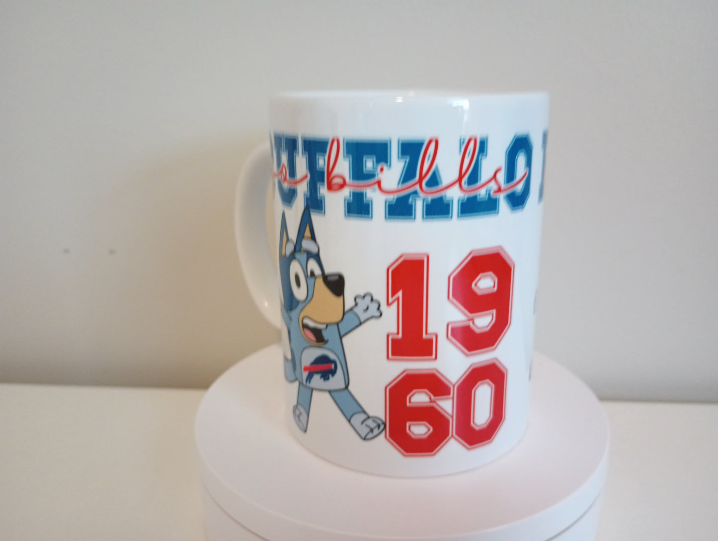 Bluey Buffalo bills 15 oz ceramic mug
