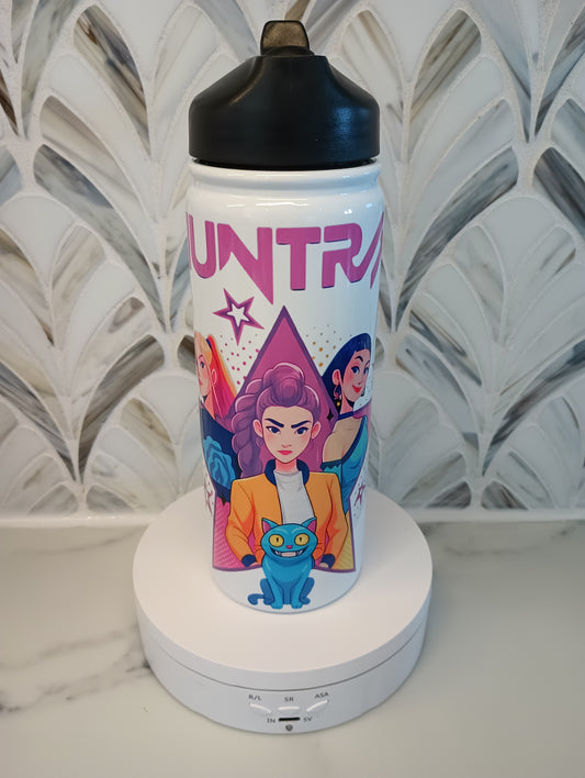 K Pop demon hunters 18 oz stainless steel water bottle