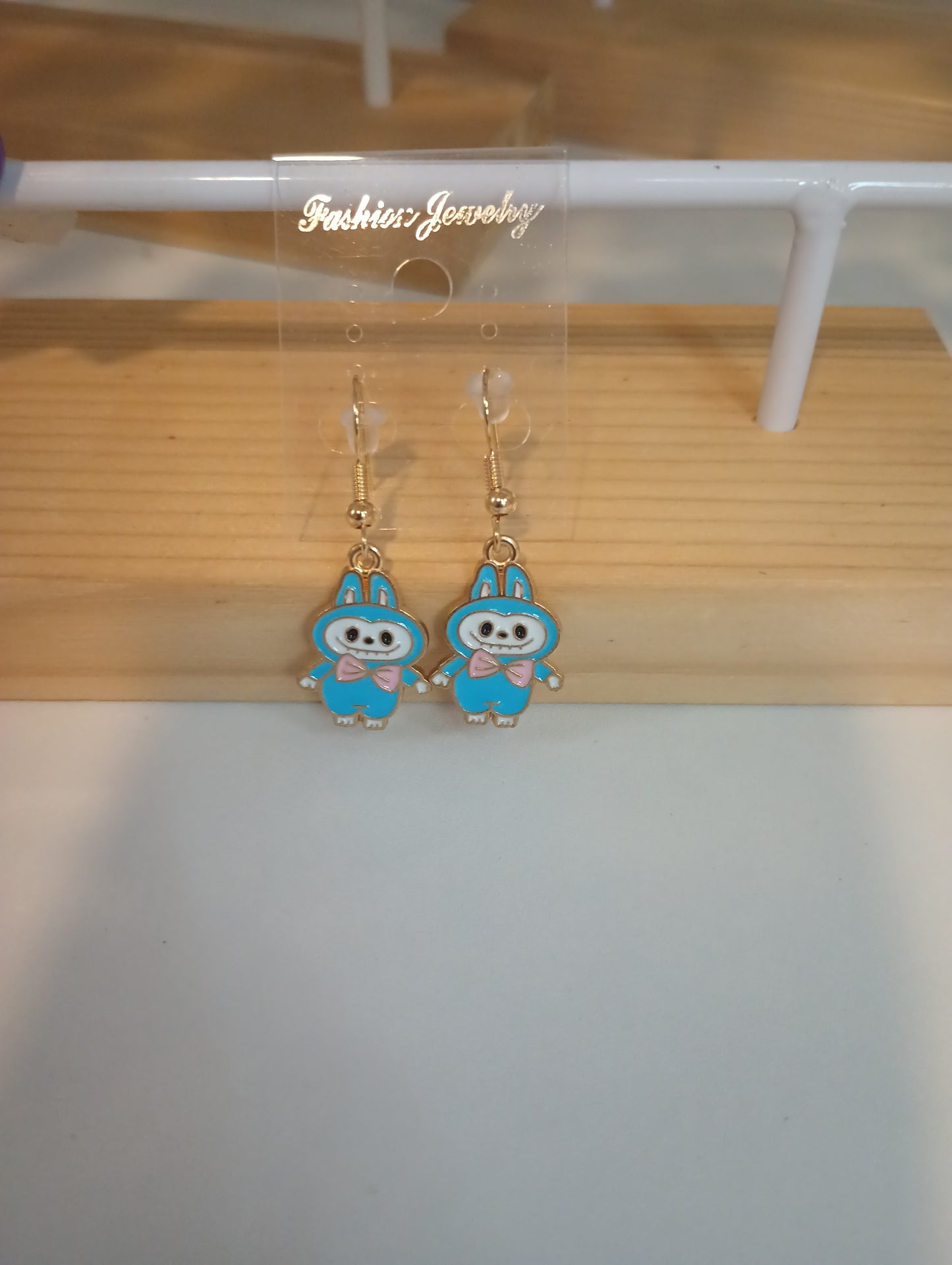 Labubu blue earrings