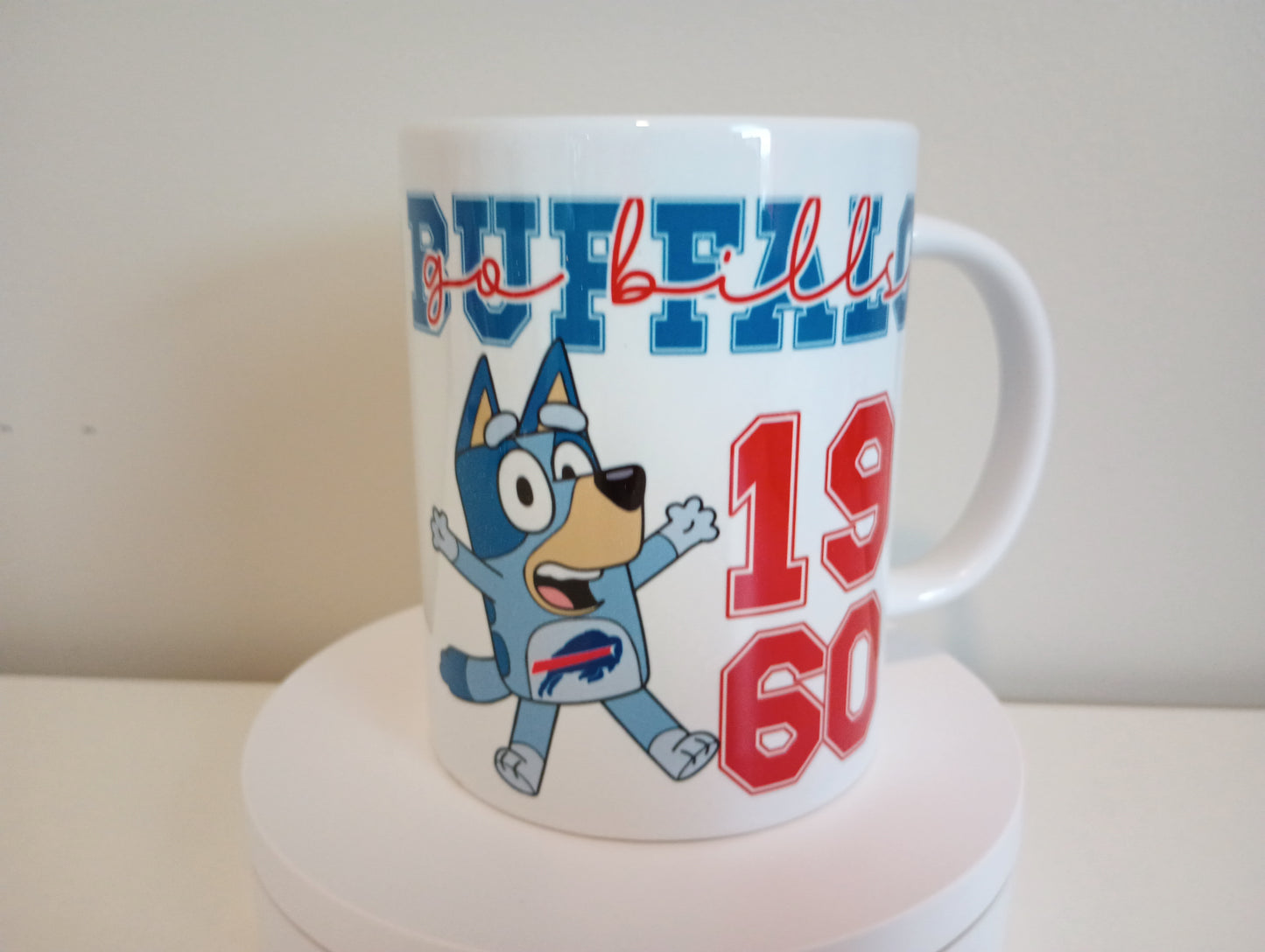Bluey Buffalo bills 15 oz ceramic mug