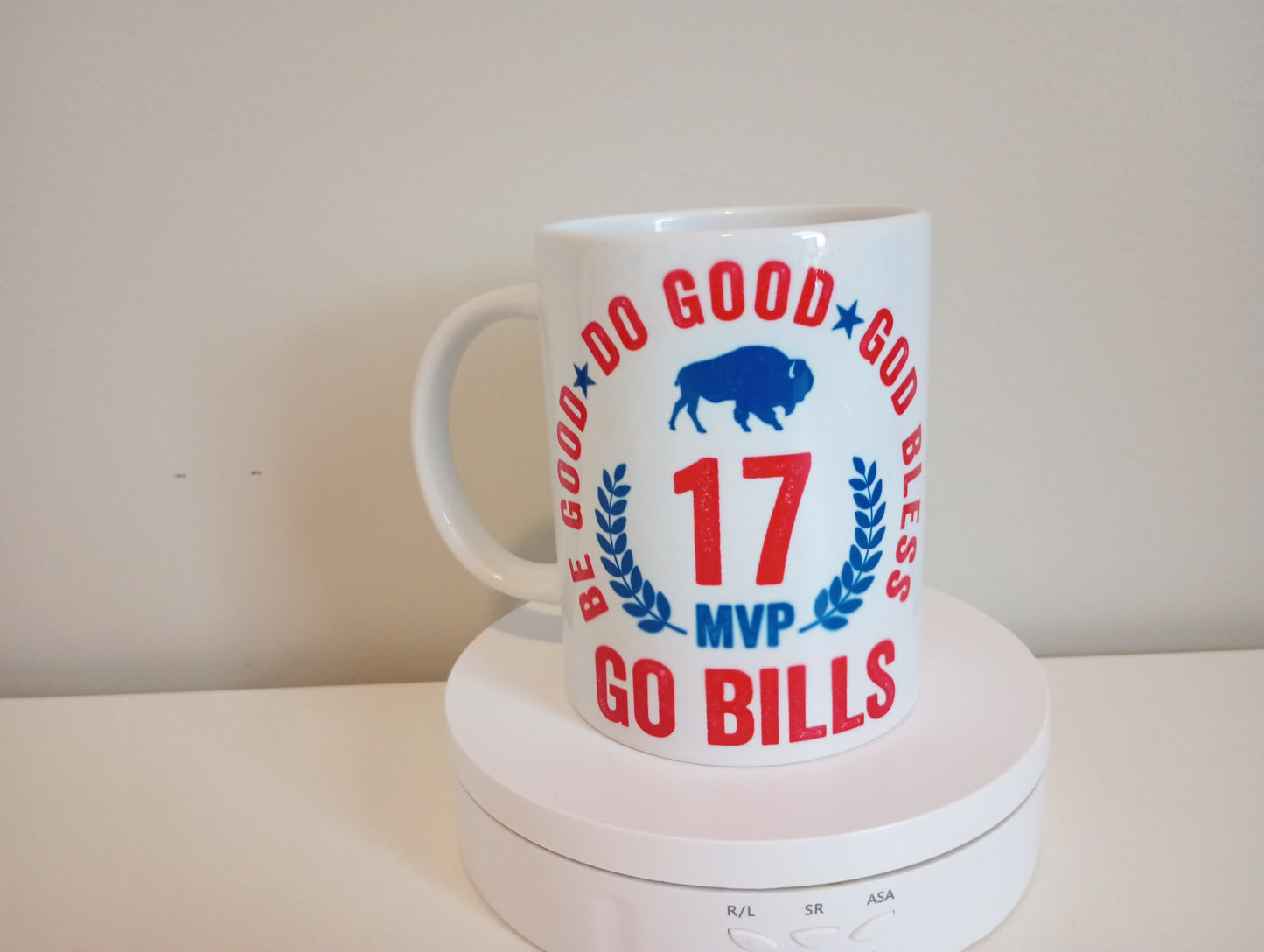 Buffalo bills # 17 Be good, do good,God bless and go Bills, 15oz ceramic mug.