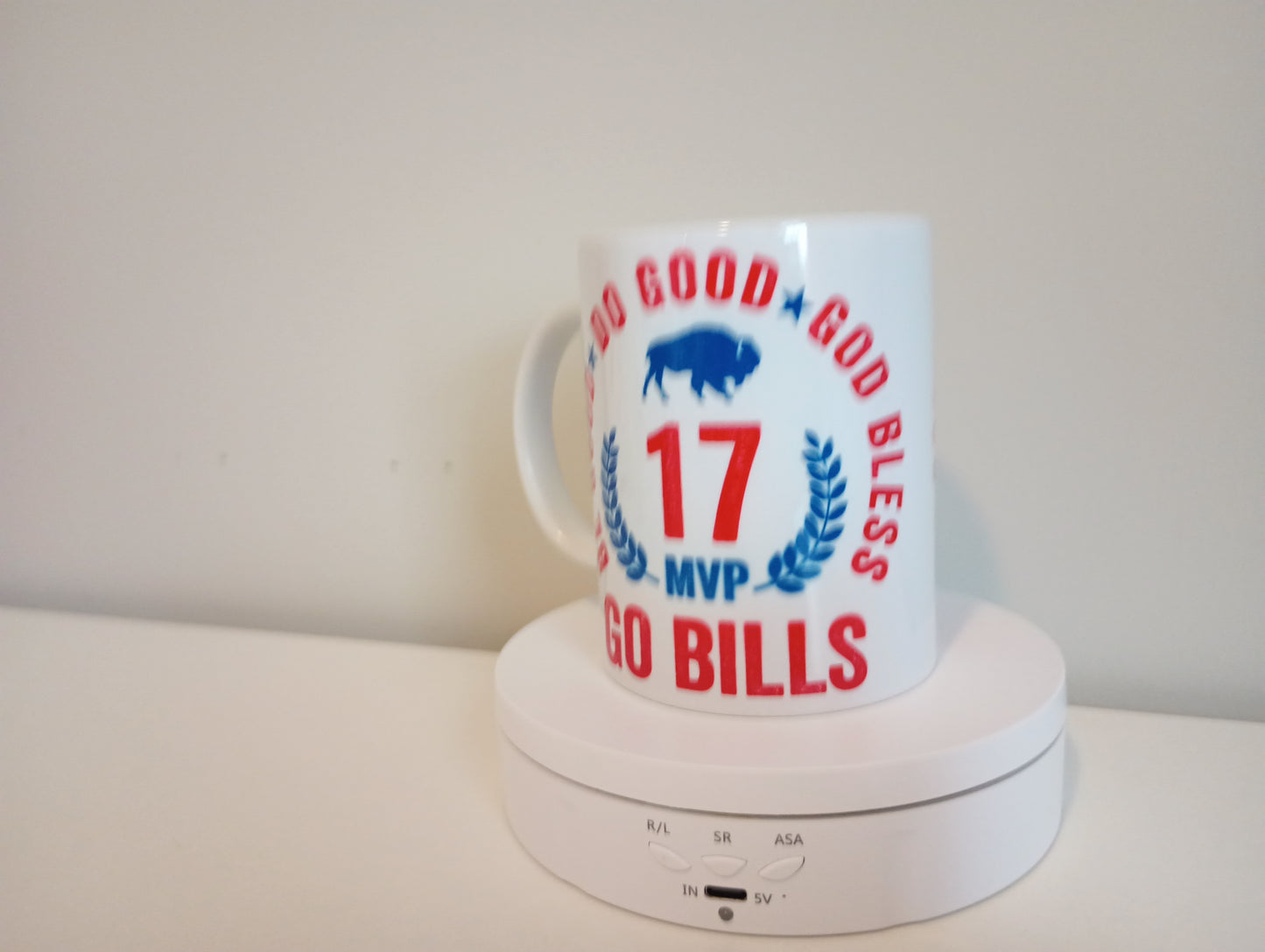 Buffalo bills # 17 Be good, do good,God bless and go Bills, 15oz ceramic mug.