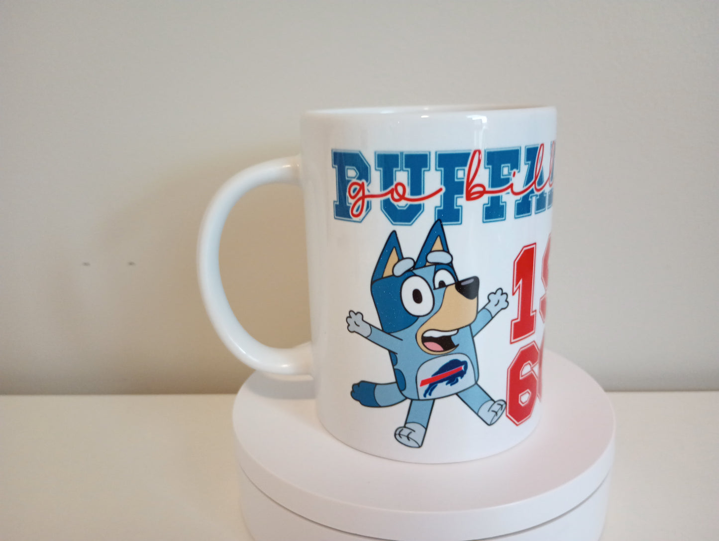 Bluey Buffalo bills 15 oz ceramic mug