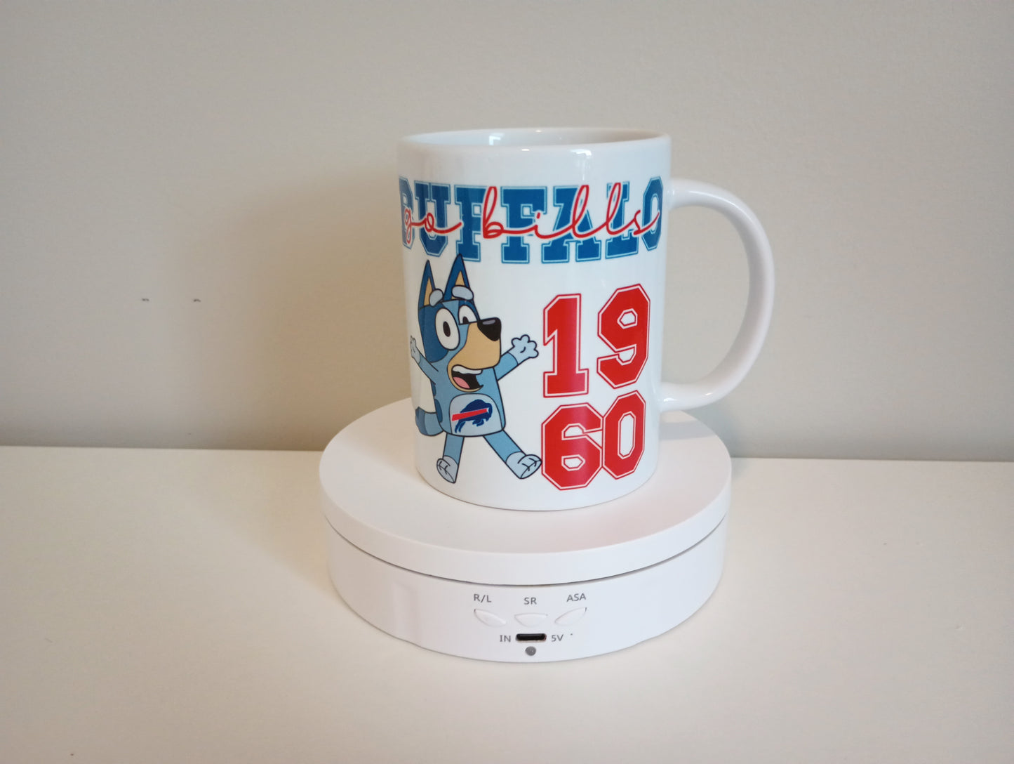 Bluey Buffalo bills 15 oz ceramic mug